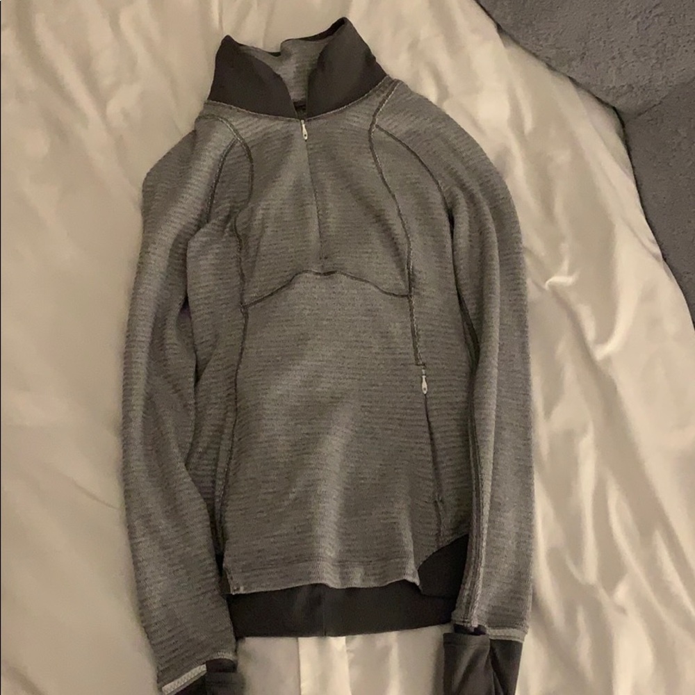 grey lululemon half zip